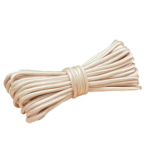 Satin-Stretchkordel zum Nähen, Weben, Schneidern, 5 mm, Beige, 5 mm breit von Globellapro