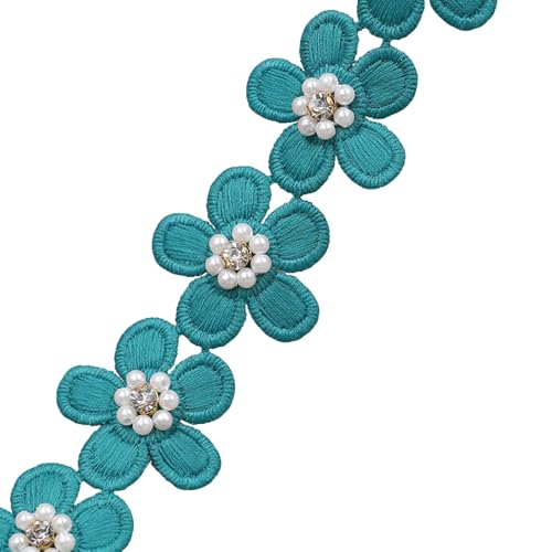 Spitzenband mit grüner Blume, 3,8 cm x 1 m, Polyester, Blumenborte mit Perlen und Strasssteinen zum Nähen, Basteln, DIY-Dekoration Spitzenband mit grüner Blume, 3,8 cm x 1 m, Polyester, Blumenborte mit Perlen und Strasssteinen zum Nähen, Basteln, DIY-Dekoration von Globellapro