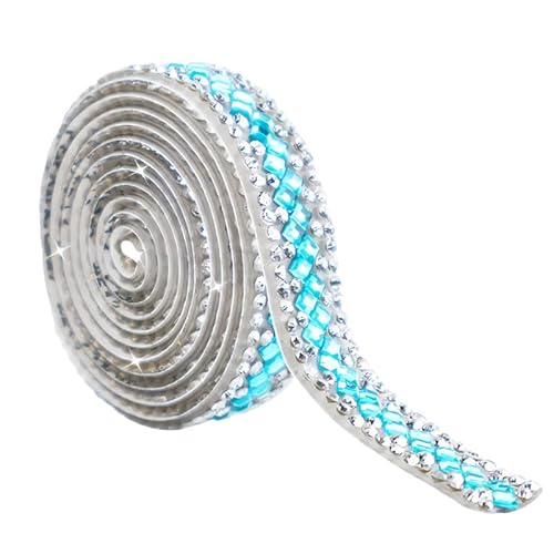 Strass-Diamantbänder mit quadratischem Diamant, 1,2 cm breit, selbstklebende Glas-Strass-Streifen, glänzende Edelstein-Kristall-Rolle für selbstgemachte Glitzer-Dekoration, 91 cm, Seeblau Strass-Diamantbänder mit quadratischem Diamant, 1,2 cm breit, selbstklebende Glas-Strass-Streifen, glänzende Edelstein-Kristall-Rolle für selbstgemachte Glitzer-Dekoration, 91 cm, Seeblau von Globellapro