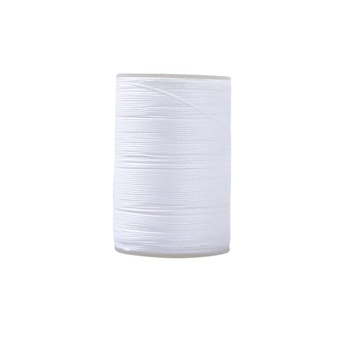 Weißes gewachstes Garn, 0,35 mm x 160 m, rund, gewachst, Polyester-Nähgarn für Heimwerker, Basteln, Weben, Nähen Weißes gewachstes Garn, 0,35 mm x 160 m, rund, gewachst, Polyester-Nähgarn für Heimwerker, Basteln, Weben, Nähen von Globellapro