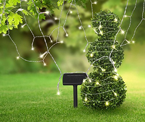 LED Solar Lichterkette Gartenparty Solarleuchte Solarlampe Gartenbeleuchtung 120 Lichter Weihnachtsbeleuchtung (20 m, Partylichterkette, Party-Beleuchtung, Außen-Lichterkette, Gartendeko) von GLOBO