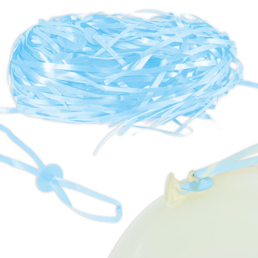 Ballonbänder mit Schnellverschluss, 100er Pack, hellblau Ballonbänder mit Schnellverschluss, 100er Pack, hellblau von Globos Europe BV