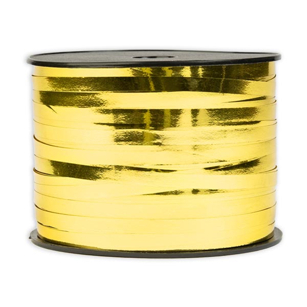 Geschenkband in gold-metallic, aus Kunststoff, 250m x 5mm Geschenkband in gold-metallic, aus Kunststoff, 250m x 5mm von Globos Europe BV