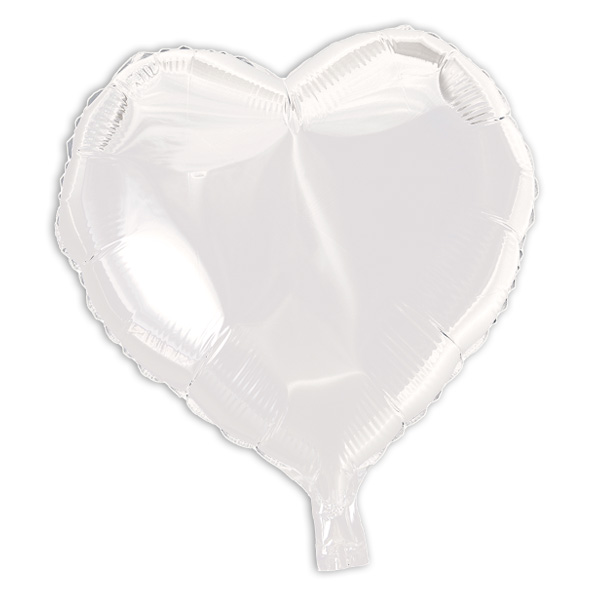 Herz-Folienballon in weiß, heliumgeeignet, 35cm von Globos Europe BV