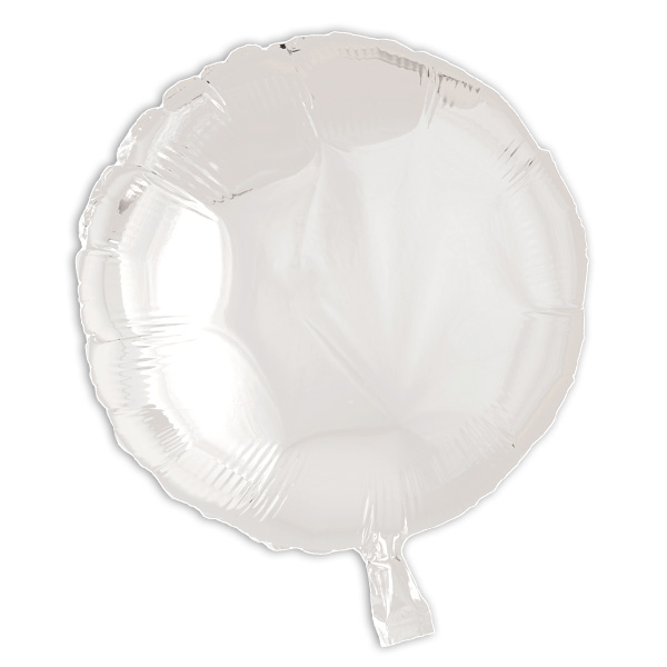 Runder Folienballon in weiß, heliumgeeignet, 35cm Runder Folienballon in weiß, heliumgeeignet, 35cm von Globos Europe BV