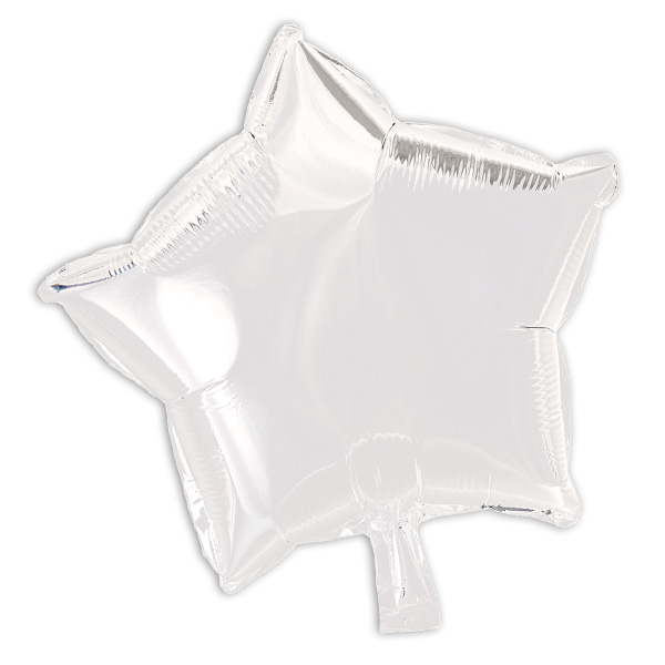 Stern-Folienballon in weiß, heliumgeeignet, 38cm von Globos Europe BV
