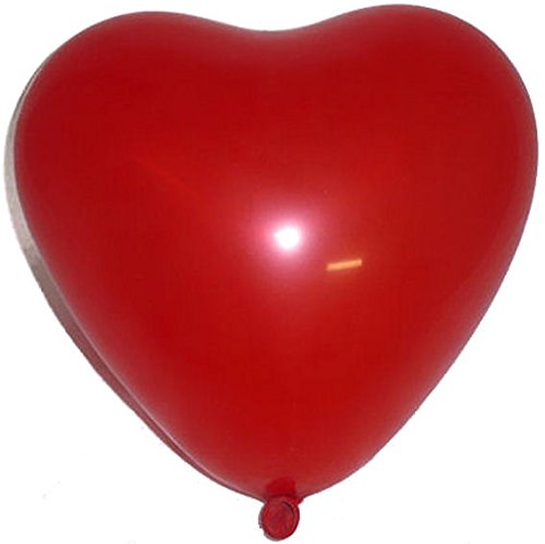 25 große Herzballons rot Luft und Ballongas geeignet von Globos Festival