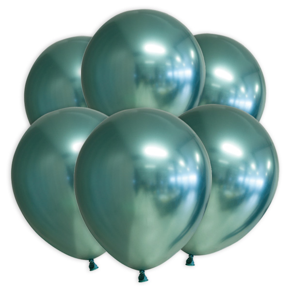 Grüne Luftballons mit Spiegeleffekt, 10 Stk., 30cm von Globos Nordic