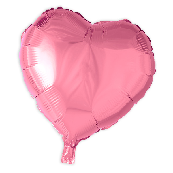 Herz-Folienballon pink, 35 cm von Globos Nordic