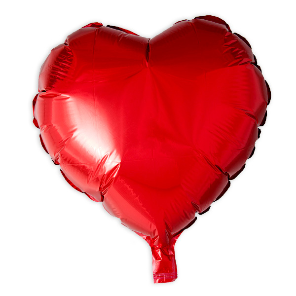 Herz-Folienballon rot, 36 cm von Globos Nordic