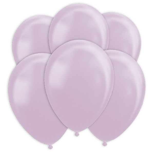 Lavendelfarbene Ballons mit Perlglanz-Effekt, 10 Stk., 30cm von Globos Nordic