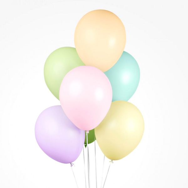 Luftballons in gemischten Pastellfarben, 10 Stk., 30cm Luftballons in gemischten Pastellfarben, 10 Stk., 30cm von Globos Nordic