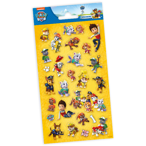 Paw Patrol Mitgebsel Glitzerstickerbogen mit 26 Stickern Paw Patrol Mitgebsel Glitzerstickerbogen mit 26 Stickern von Globos Nordic