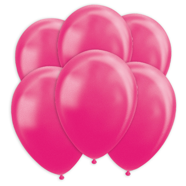 Pinke Ballons mit Perlglanz-Effekt, 10 Stk., 30cm von Globos Nordic