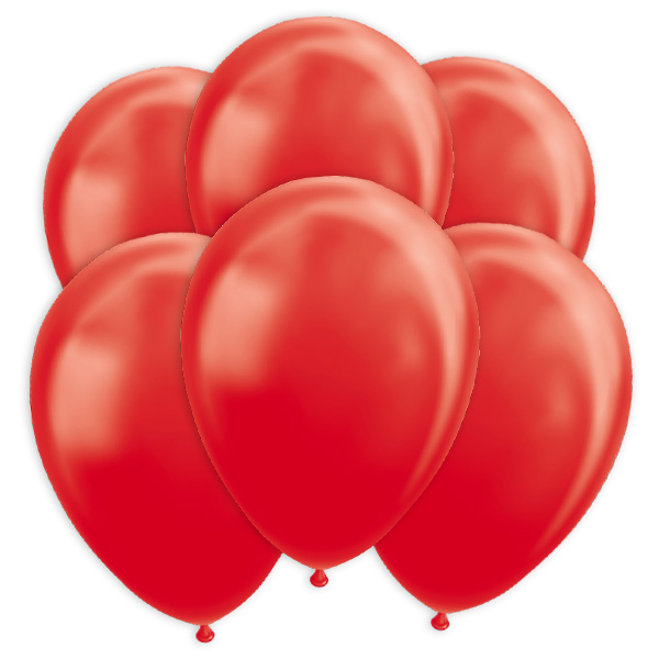 Rote Metallic-Ballons, 10 Stk., 30cm von Globos Nordic