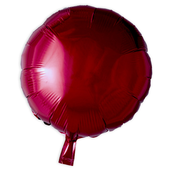 Runder Folienballon in burgunder, 35cm Runder Folienballon in burgunder, 35cm von Globos Nordic