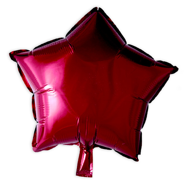 Stern-Folienballon burgunder, 38cm von Globos Nordic
