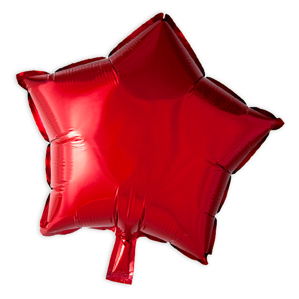 Stern-Folienballon rot, 38cm von Globos Nordic