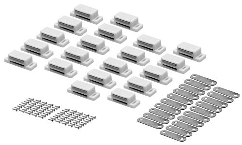 20x Magnetschnäpper Türmagnet Möbelmagnet Magnetverschluss Weiß von Globstar