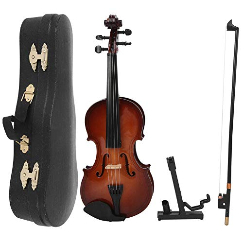Glomora Miniatur-Geigenmodell, Miniatur-Geigenmodell aus Holz, Mini-Musikinstrumentenmodell, Ornamente mit Box Glomora Miniatur-Geigenmodell, Miniatur-Geigenmodell aus Holz, Mini-Musikinstrumentenmodell, Ornamente mit Box von Glomora