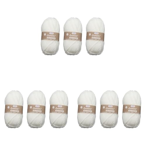 GLOREX 5 1001 51-3er Set Premium Wolle aus 100% Acryl, je 50 g in Natur, leicht zu verarbeiten, vielseitig einsetzbar, wärmend, weich, nicht kratzend (Packung mit 3) von Glorex