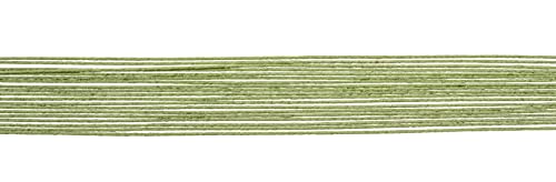 GLOREX 6 1280 240 - Papierdraht, 20 Stück, 1 mm, Länge 50 cm, grün, zum Basteln und Binden von Gestecken und Kränzen von Glorex