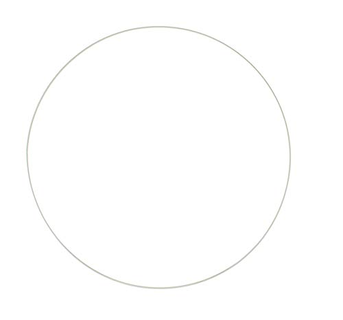 GLOREX 6 1294 212 - Metallring zum Basteln mit Durchmesser ca. 50 cm, beschichtet in weiß, ideal für Traumfänger, Makramee, Wanddeko und Floristik von Glorex