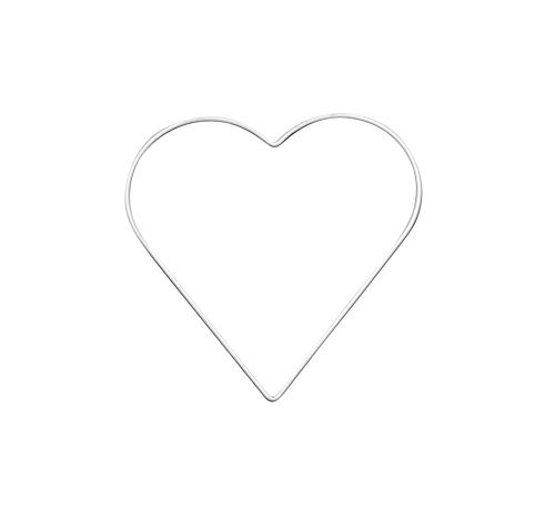 GLOREX 6 1294 401 - Metallrahmen Herz zum Basteln ca. 20 cm, beschichtet in weiß, ideal für Traumfänger, Makramee, Wanddeko und Floristik von Glorex