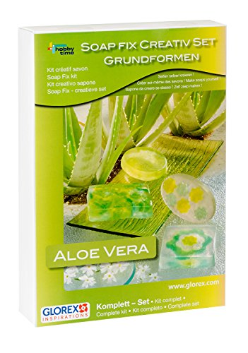 GLOREX 6 1600 716 - SoapFix Kreativ-Set zur Herstellung von individuellen Seifen mit Aloe Vera, inkl. Anleitung und Zubehör, für ein aufregendes Badeerlebnis oder als kreative Idee zum Verschenken von Glorex