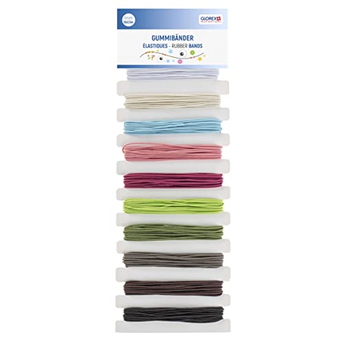 GLOREX 6 1630 360 - Gummibänder Set, 10 Stück, 1mm, Länge 3,5 m, bunt sortiert, zum Basteln, Dekorieren und kreativ sein GLOREX 6 1630 360 - Gummibänder Set, 10 Stück, 1mm, Länge 3,5 m, bunt sortiert, zum Basteln, Dekorieren und kreativ sein von GLOREX