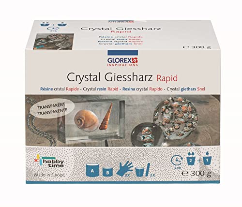 GLOREX 6 2101 501 - Crystal-Gießharz, ca. 300 g, passender Härter enthalten, 24-36 Stunden Aushärtezeit, transparent, mischbar, ideal zur Schmuckherstellung, für kreative Bastelarbeiten GLOREX 6 2101 501 - Crystal-Gießharz, ca. 300 g, passender Härter enthalten, 24-36 Stunden Aushärtezeit, transparent, mischbar, ideal zur Schmuckherstellung, für kreative Bastelarbeiten von GLOREX