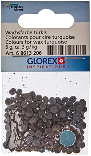 GLOREX 6 8613 206 - Wachsfarbe türkis, in Pastillenform, 5 g, hochkonzentrierte Qualität, zum Färben von Kerzenwachs und Kerzengel bei der Kerzenherstellung GLOREX 6 8613 206 - Wachsfarbe türkis, in Pastillenform, 5 g, hochkonzentrierte Qualität, zum Färben von Kerzenwachs und Kerzengel bei der Kerzenherstellung von GLOREX