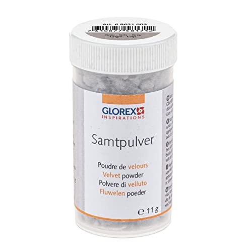 GLOREX 6 8651 009 - Samtpulver, 11 g, grau, zur Veredlung und Gestaltung von Schmuck, Dekoration und für Bastelarbeiten geeignet GLOREX 6 8651 009 - Samtpulver, 11 g, grau, zur Veredlung und Gestaltung von Schmuck, Dekoration und für Bastelarbeiten geeignet von GLOREX