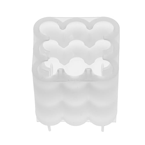 GLOREX 6 9732 092 - Kerzen-Gießform aus Silikon, Motiv: Bubble, ca. 5,5 x 5,5 x 6 cm, stabile Silikongießform, zum Ausgießen, wiederverwendbar von Glorex
