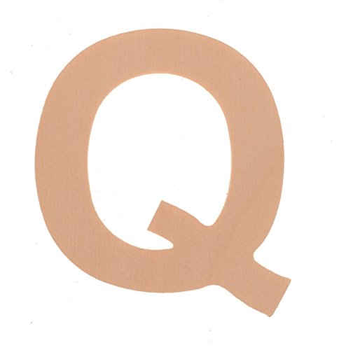 GLOREX Buchstabe Q 6cm, Holz, Natur, 12 x 8.5 x 0.5 cm von GLOREX