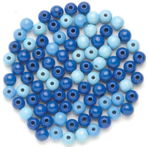 GLOREX Holzperle 155St Mix, Holz, Blau, 11 x 8.5 x 0.5 cm GLOREX Holzperle 155St Mix, Holz, Blau, 11 x 8.5 x 0.5 cm von GLOREX