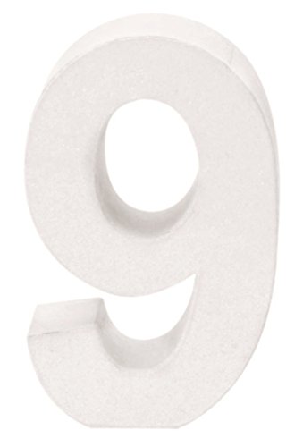 GLOREX Papp-Zahl 9, FSC Mix, Weiß, 10 x 7 x 3,5 cm GLOREX Papp-Zahl 9, FSC Mix, Weiß, 10 x 7 x 3,5 cm von GLOREX