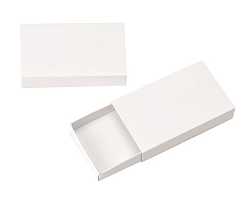 GLOREX Streichholz Schachtel, 12 Stück, Pappe, Weiß, 11 x 6,5 x 2,5cm von Glorex
