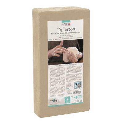 Töpferton feinschamottiert 20% 10kg von Glorex