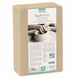 Töpferton unschamottiert 5kg weiß von Glorex