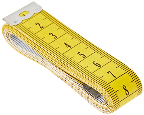 Glorex 5 2001 31 - Maßband mit 150 cm Länge, mit cm Skalierung, Vorderseite gelb, Rückseite weiß, mit schwarzer Beschriftung, Metallfassung an den Enden Glorex 5 2001 31 - Maßband mit 150 cm Länge, mit cm Skalierung, Vorderseite gelb, Rückseite weiß, mit schwarzer Beschriftung, Metallfassung an den Enden von GLOREX