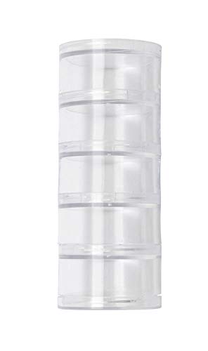 Glorex 5 2001 47 - Aufbewahrungsbox, Sortierbox mit 5 runden Fächern, aus transparentem Kunststoff, je ca. 5 x 3 cm groß Glorex 5 2001 47 - Aufbewahrungsbox, Sortierbox mit 5 runden Fächern, aus transparentem Kunststoff, je ca. 5 x 3 cm groß von GLOREX