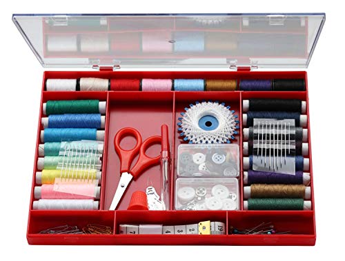 Glorex 5 2001 48 - Nähsortiment, 196 teiliges Nähset, in Kunststoffbox, mit Schere, Maßband, Nähgarn, Knöpfen, Fingerhut, Nadeln, Einfädler, BH-Verschlüsse und Sicherheitsnadeln Glorex 5 2001 48 - Nähsortiment, 196 teiliges Nähset, in Kunststoffbox, mit Schere, Maßband, Nähgarn, Knöpfen, Fingerhut, Nadeln, Einfädler, BH-Verschlüsse und Sicherheitsnadeln von GLOREX