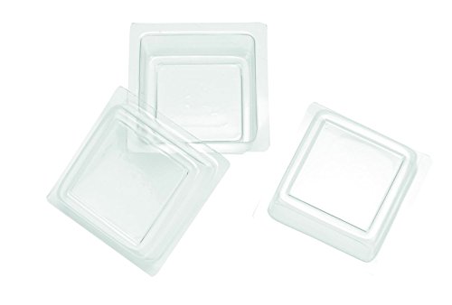 Glorex 6 1600 432 - SoapFix Seifengießformen, quadratische Gießformen fürs Seifegießen, 3 Stück je ca. 8,2 x 8,2 cm aus Kunststoff von Glorex