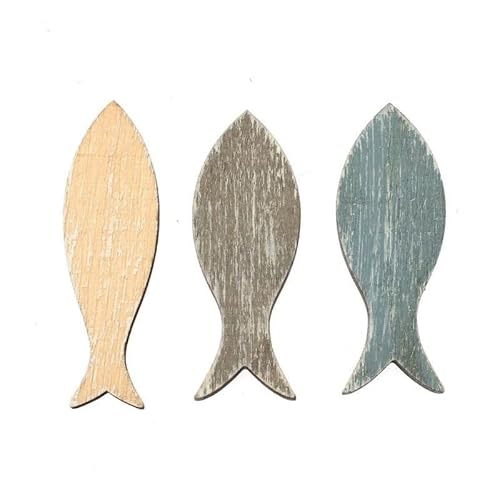 Glorex 6 1860 188 – Fische aus Holz, 24 Stück, 6,8 x 2,3 x 0,5 cm von GLOREX