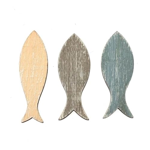 Glorex 6 1860 188 – Fische aus Holz, 24 Stück, 6,8 x 2,3 x 0,5 cm von GLOREX