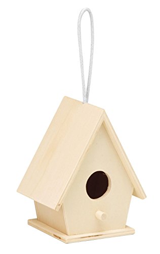 Glorex 6 2003 332 - Vogelhäuschen aus Pappelholz, mit 1 Loch, ca. 10 x 7,5 x 12,5 cm groß, FSC Mix, zum Selbst bemalen, gestalten und verzieren Glorex 6 2003 332 - Vogelhäuschen aus Pappelholz, mit 1 Loch, ca. 10 x 7,5 x 12,5 cm groß, FSC Mix, zum Selbst bemalen, gestalten und verzieren von GLOREX