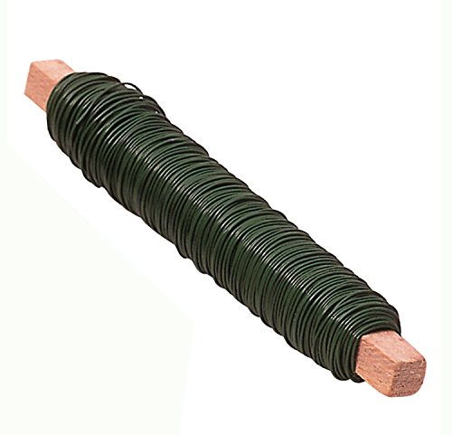 GLOREX 6 2220 055 - Wickeldraht, 0,65 mm x 30 m (100 g), grün, zum Basteln und zum Binden von Gestecken und Kränzen von GLOREX