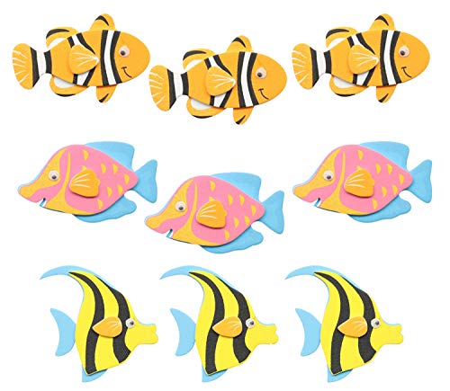 Glorex 6 2247 707 - Moosgummi Sticker Fische, selbstklebend, 12 Stück, sortiert in verschiedenen Motiven, ideal zum Verzieren und Dekorieren von Grußkarten, für Scrapbooking, usw. Glorex 6 2247 707 - Moosgummi Sticker Fische, selbstklebend, 12 Stück, sortiert in verschiedenen Motiven, ideal zum Verzieren und Dekorieren von Grußkarten, für Scrapbooking, usw. von Glorex