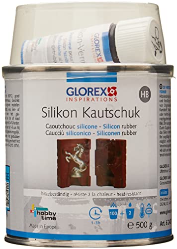 Glorex 6 2407 407 - Silikon Kautschuk RTV HB, hitzebeständig, 500 g Abformmasse von Glorex